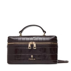 Torebka Furla. Brązowe kuferki damskie Furla, bez dodatków. Za 1,039.00 zł.