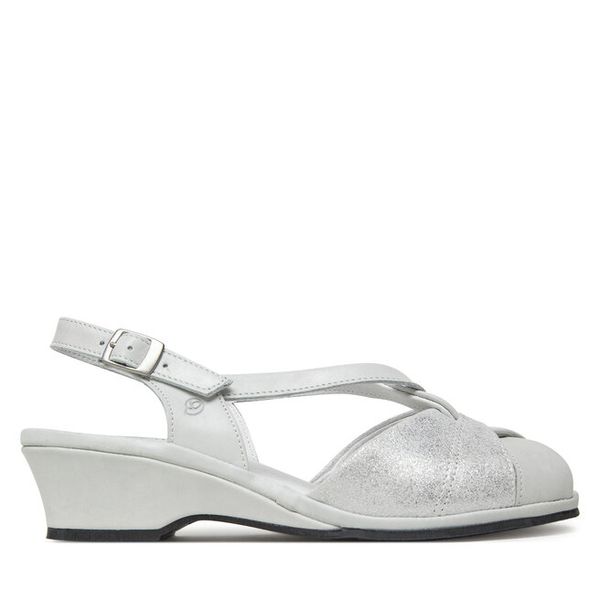 Sandały Suave. Białe sandały damskie Suave, bez wzorów, bez obcasa, na koturnie, bez zapięcia. Za 529.99 zł.