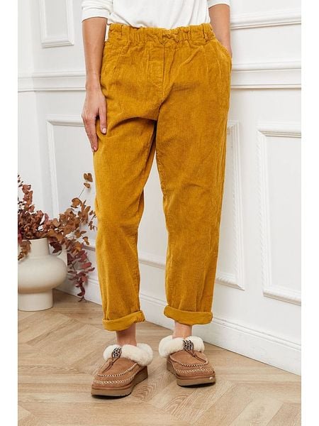 Joséfine Spodnie "Altazar" w kolorze musztardowym rozmiar: M. Żółte spodnie materiałowe damskie Joséfine, bez wzorów, z materiału. Za 192.79 zł.