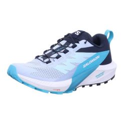 Buty do biegania damskie Salomon Sense Ride 5. Niebieskie obuwie sportowe damskie Salomon, z materiału, bez zapięcia, do biegania. Za 829.00 zł.