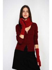 William de Faye Mitenki w kolorze czerwonym rozmiar: onesize. Czerwone rękawiczki damskie William de Faye, bez wzorów, z kaszmiru. Za 56.99 zł.