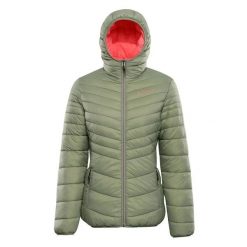 Damska kurtka z kapturem Alpine Pro Eroma. Zielone kurtki damskie Alpine Pro, bez wzorów, z puchu, z kapturem. Za 319.00 zł.