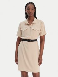 Liu Jo Sport Sukienka codzienna TA6020 TS923 Beżowy Regular Fit. Brązowe sukienki damskie Liu Jo Sport, bez wzorów, z syntetyku, sportowe, bez ramiączek. Za 689.99 zł.