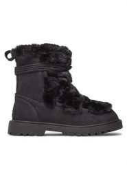 DeeZee Kozaki CS5821-03 Czarny. Czarne kozaki dziewczęce DeeZee, bez wzorów, ze skóry, bez obcasa, bez zapięcia. Za 159.99 zł.
