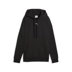Damska dzianinowa bluza z kapturem Essentials o luźnym kroju PUMA. Czarne bluzy damskie Puma, xl, bez wzorów, z bawełny, z kapturem. Za 164.99 zł.