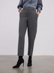 BGN Spodnie w kolorze antracytowym rozmiar: 38. Czarne spodnie materiałowe damskie BGN, bez wzorów, z materiału. Za 140.86 zł.