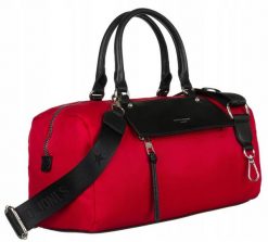 Bagietka czerwona David Jones [DH] 6702-6. Czerwone torebki klasyczne damskie David Jones, bez dodatków. Za 155.99 zł.