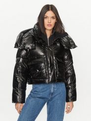Calvin Klein Jeans Kurtka zimowa High Shine J20J221884 Czarny Oversize. Czarne kurtki damskie Calvin Klein Jeans, na zimę, xl, bez wzorów, z jeansu, bez kaptura. Za 879.99 zł.