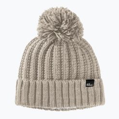 Czapka zimowa damska Jack Wolfskin Highloft Knit. Szare czapki damskie Jack Wolfskin, na zimę, bez wzorów. Za 179.99 zł.
