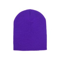 Czapka Ciężkiej Grubości. Fioletowe czapki damskie FLEXFIT, bez wzorów. Za 43.99 zł.