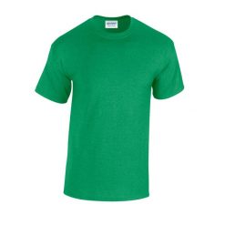 Ciężka Bawełniana Koszulka Unisex Dla Dorosłych. Zielone bluzki damskie GILDAN, l, bez wzorów, z bawełny, sportowe, bez kołnierzyka, bez ramiączek. Za 30.99 zł.