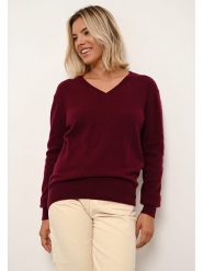 Just Cashmere Kaszmirowy sweter "Nora" w kolorze bordowym rozmiar: XXL. Czerwone swetry klasyczne damskie Just Cashmere, xxl, z kaszmiru, bez kołnierzyka. Za 330.67 zł.