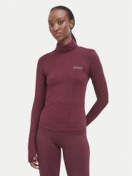 Guess Bluzka V6BP11 K6907 Bordowy Slim Fit. Czerwone bluzki damskie Guess, l, z aplikacjami, z bawełny, bez kołnierzyka, bez ramiączek. Za 194.99 zł.