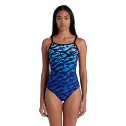 Strój kąpielowy damski jednoczęściowy kostium na basen Arena Surfs. Czarne stroje jednoczęściowe Arena, bez wzorów. Za 279.99 zł.