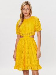 YAS Sukienka 26030215 Żółty Regular Fit. Żółte sukienki damskie YAS, bez wzorów, z bawełny, bez ramiączek. Za 249.99 zł.