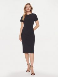 Boss Sukienka koktajlowa Dukeva 50505952 Granatowy Slim Fit. Niebieskie sukienki damskie Boss, bez wzorów, z wiskozy, wizytowe, bez ramiączek. Za 949.99 zł.