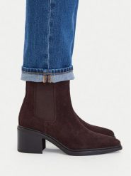 Lasocki Botki CEO-WS13657-01 Brązowy. Brązowe botki damskie Lasocki, ze skóry, bez obcasa, na słupku, bez zapięcia. Za 249.99 zł.