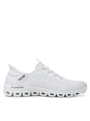 Skechers Sneakersy Glide-Step-Tranquility 104574/WBK Biały. Białe obuwie sportowe damskie Skechers, z materiału, bez zapięcia. Za 339.99 zł.