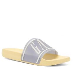 Klapki Gap. Szare klapki damskie GAP, bez wzorów, bez obcasa, bez zapięcia. Za 79.99 zł.