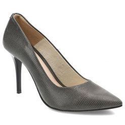 Szare Szpilki Baldaccini Eleganckie Skórzane Buty. Szare szpilki damskie Baldaccini, bez wzorów, ze skóry, bez obcasa, na obcasie, bez zapięcia. Za 179.00 zł.