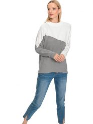 Heine Sweter w kolorze szaro-białym rozmiar: 38. Białe swetry klasyczne damskie Heine, bez kołnierzyka. Za 43.88 zł.