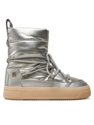 Tommy Hilfiger Śniegowce FW0FW08442 Srebrny. Szare śniegowce damskie Tommy Hilfiger, ze skóry. Za 429.99 zł.