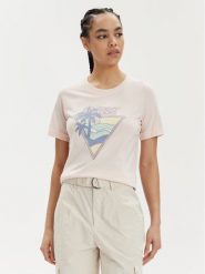 Guess T-Shirt Ss Rn Beach Triangle W4GI32 JA914 Różowy Regular Fit. Czerwone t-shirty damskie Guess, xs, z aplikacjami, z bawełny, bez kołnierzyka. Za 289.99 zł.