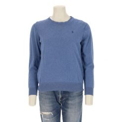 Second life - Damski sweter z okrągłym dekoltem niebieski - Stan bardzo dobry. Niebieskie golfy damskie Ralph Lauren, bez kołnierzyka. Za 255.56 zł.