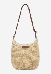 Beżowa Torebka Boho z Plecionki z Regulowanym Paskiem Magnolla. Brązowe torebki klasyczne damskie Renee, na ramię, bez dodatków. Za 54.99 zł.