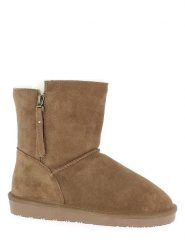 Gooce Skórzane botki zimowe "Tempe" w kolorze jasnobrązowym rozmiar: 38. Brązowe botki damskie Gooce, na zimę, ze skóry, bez obcasa, na platformie, bez zapięcia. Za 306.45 zł.