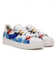 Goby Sneakersy w kolorze biało-błękitno-czerwonym rozmiar: 39. Białe obuwie sportowe damskie Goby, bez zapięcia. Za 281.10 zł.