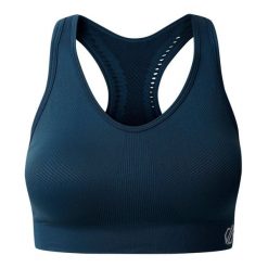 Biustonosz Sportowy React Dla Kobiet. Niebieskie biustonosze sportowe damskie Dare 2b, bez wzorów. Za 91.99 zł.