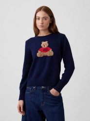 GAP Sweter w kolorze granatowym rozmiar: XL. Niebieskie swetry klasyczne damskie GAP, xl, z bawełny, bez kołnierzyka. Za 189.95 zł.