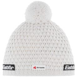 Czapka dla dorosłych Trail Pompon MU SKA. Białe czapki damskie Eisbär, na zimę, bez wzorów, z poliesteru. Za 229.99 zł.