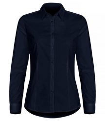 Clique Stretch Shirt L/S Women – koszula stretch z długim rękawem – Dark Navy. Niebieskie koszule damskie CLIQUE, l, bez wzorów, z bawełny, bez kołnierzyka, bez ramiączek. Za 199.47 zł.