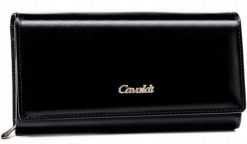 Portfel damski 4U Cavaldi PX20-20-BL czarny. Czarne portfele damskie 4U Cavaldi, bez wzorów, ze skóry ekologicznej. Za 51.99 zł.