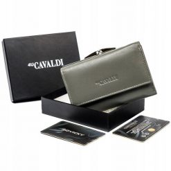 Portfel damski 4U Cavaldi RD-18-GCL szary. Szare portfele damskie 4U Cavaldi, bez wzorów, ze skóry. Za 69.99 zł.
