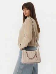 Guess Torebka Stacey HWGG97 41060 Kremowy. Białe kuferki damskie Guess, ze skóry, bez dodatków. Za 634.99 zł.