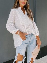 LA Angels Bluzka w kolorze białym rozmiar: M. Białe bluzki damskie LA Angels, m, z aplikacjami, bez kołnierzyka, bez ramiączek. Za 126.99 zł.