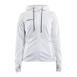 Bluza treningowa damska Craft Evolve Hood. Białe bluzy damskie Craft, xl, bez wzorów, z kapturem. W wyprzedaży za 235.80 zł.