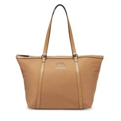 Torebka KARL LAGERFELD. Brązowe shopper bag KARL LAGERFELD, bez wzorów, bez dodatków. Za 599.99 zł.