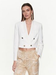 Pinko Marynarka 100951 A0IN Biały Regular Fit. Białe marynarki i żakiety damskie Pinko, bez wzorów, z wiskozy. Za 2,459.00 zł.