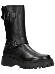 Wojas Skórzane kozaki w kolorze czarnym rozmiar: 38. Czarne kozaki damskie Wojas, na zimę, bez obcasa, bez zapięcia. Za 415.31 zł.