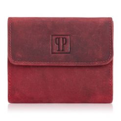 Portmonetka damska czerwona PAOLO PERUZZI T-11-RD. Czerwone portfele damskie PAOLO PERUZZI, bez wzorów, ze skóry. Za 69.99 zł.