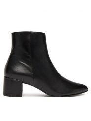 HÖGL Botki Beatrice 0-104703-0100 Czarny. Czarne botki damskie Högl, ze skóry, bez obcasa, na słupku, bez zapięcia. Za 719.99 zł.