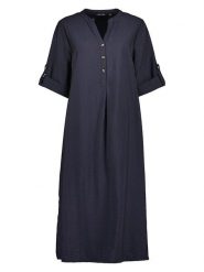 Blue Seven Sukienka w kolorze granatowym rozmiar: 44. Niebieskie sukienki damskie Blue Seven, bez wzorów, bez ramiączek. Za 129.95 zł.