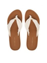 Tommy Hilfiger Japonki Th Ltr Footbed Summer Sandal FW0FW09194 Écru. Klapki damskie Tommy Hilfiger, bez wzorów, z materiału, bez obcasa, bez zapięcia. Za 229.99 zł.