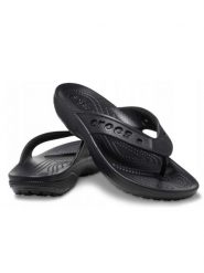 Crocs Japonki "Baya II" w kolorze czarnym rozmiar: 41/42. Czarne klapki damskie Crocs, bez wzorów, z tworzywa sztucznego, z otwartym noskiem, bez obcasa, bez zapięcia. Za 105.38 zł.