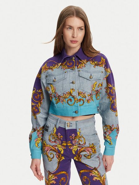 Versace Jeans Couture Kurtka jeansowa 78HAS4P0 Kolorowy Relaxed Fit. Kurtki damskie Versace Jeans Couture, bez wzorów, z jeansu, bez kaptura. Za 2,809.00 zł.