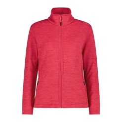 Damska rozciągliwa polarowa bluza z zamkiem CMP. Czerwone bluzy damskie CMP, xl, bez wzorów, z materiału, bez kaptura. Za 327.75 zł.